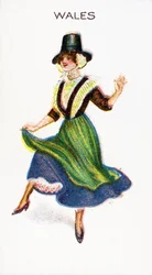 Pays de Galles, carte de cigarette, 1915