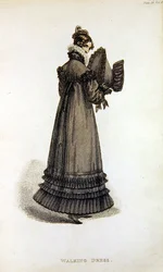 Robe de promenade, planche de mode de Ackermann