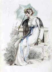 Robe de promenade, planche de mode de Ackermann