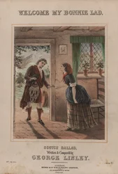 Bienvenue mon beau garçon (lithographie en couleur)