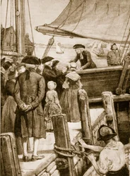 Wesley à bord du Prince of Wales en 1787 faisant ses adieux aux Irlandais