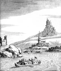 Tourbillon dans le Danube, de An Account of Several Travels par Edward Browne, publié en 1677