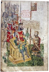 Guillaume Ier et le comte de Bretagne, fin du XVe siècle (enluminure)