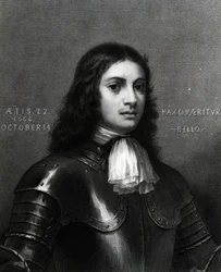 William Penn à vingt-deux ans, gravure réalisée par S. A. Schoff, 1862