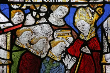 Fenêtre représentant les Sept Sacrements : Ordres sacrés