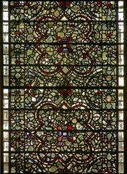 Fenêtre des Cinq-Sœurs représentant des grisaille