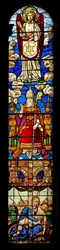 Fenêtre N2 représentant une fenêtre de la nef nord avec Saint Nicolas