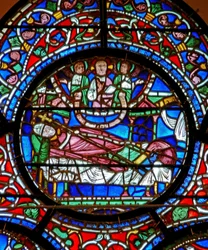 Fenêtre représentant St. Dunstan rêvant qu