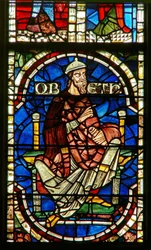 Fenêtre représentant une figure généalogique : Obed