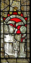 Fenêtre n°6 représentant Saint Georges combattant les Gaulois