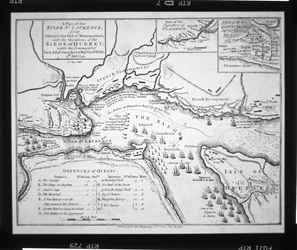Plan de Wolfe pour le siège de Québec en 1759