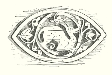 Sculpture sur bois : Chien (gravure)