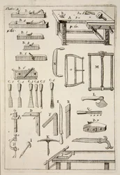Outils de menuiserie, gravure