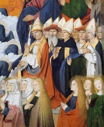 Saints et évêques, détail du Couronnement de la Vierge