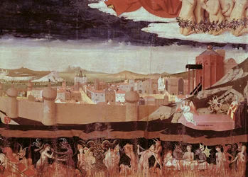 Les damnés en enfer, tiré du « Couronnement de la Vierge », achevé en 1454 (détail de 57626)