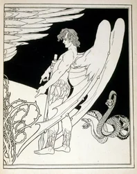 Un Ange Géant du livre Juda illustré par Ephraim Moses Lilien (1874-1925)