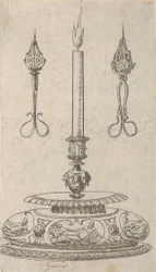 Conception pour un Chandelier avec Coupe-Mèche, 1560-70