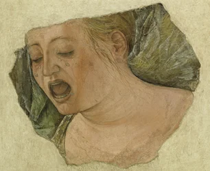 Tête de Marie-Madeleine pleurant, de la Crucifixion