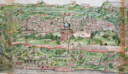 Carte de la ville de Jérusalem, de 