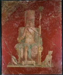 Bacchus sur un trône