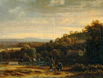 Paysage au gue - Landscape with ford ...