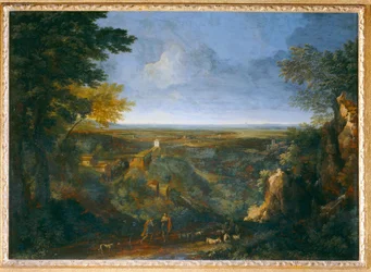 Paysage de la campagne romaine - Landscape of a Roman countryside …