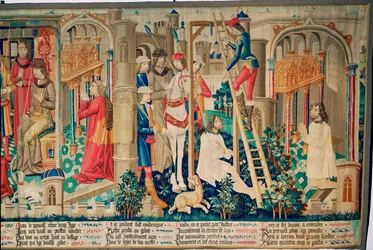 Le miracle de Saint Quentin : Le voleur est conduit au gibet