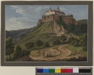 Vue du château de Forchtenstein en Hongrie
