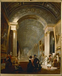 Vue de la Grande Galerie du Louvre ...
