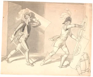 Deux guerriers combattants