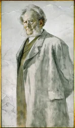 Poète Henrik Ibsen (peinture sur toile)