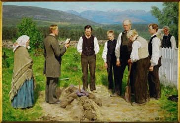 Les funérailles. 1885 (peinture sur toile)