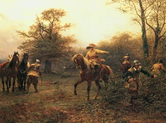 Le chêne de Boscobel (lithographie couleur)