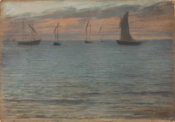 Paysage marin au coucher du soleil