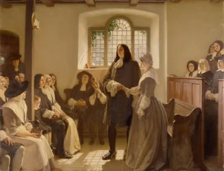 Le Mariage de William Penn et Hannah Callowhill à la Maison de Réunion des Amis, Le Couvent, Bristol