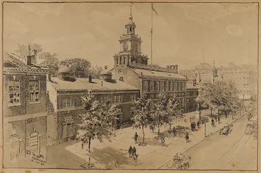 Philadelphie, Independence Hall, Chestnut Street