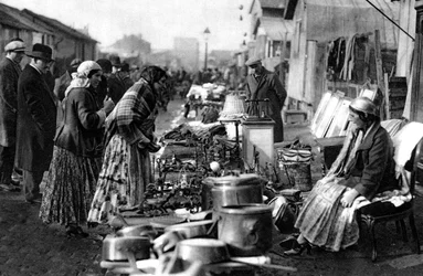 Vue du marché aux puces à l