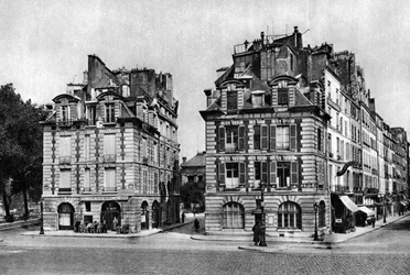 Vieilles maisons de la période Louis XIII, face au Pont Neuf, Paris