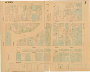 Cartes de la ville de Philadelphie, volume 1, planche 2, 1860