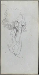 Carnet de croquis, page 16 : Figure mélancolique