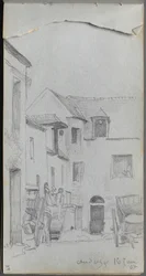 Carnet de croquis, page 39 : scène de rue