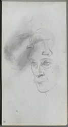 Carnet de croquis, page 81 : Étude de visages