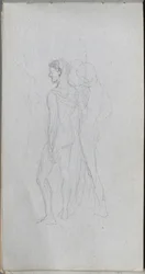 Carnet de croquis, page 92 : Deux nus