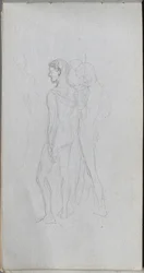 Carnet de croquis, page 92 : Deux Nus