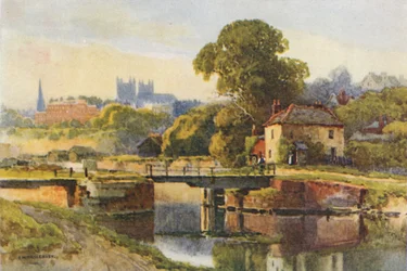 Exeter depuis le canal