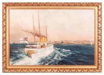 Le yacht impérial SMS Hohenzollern au large des côtes norvégiennes