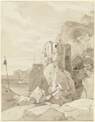 Amalfi, vue sur San Francesco au-delà d