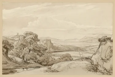 Paysage au lac de Nemi près de Genzano