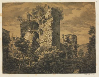 Six vues du château de Heidelberg : Tour