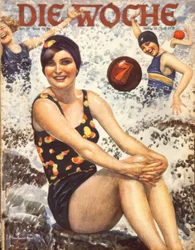 Jeunes femmes dans les vagues